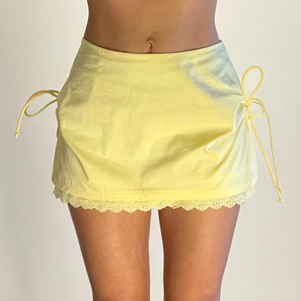 Yellow Mini Skirt L